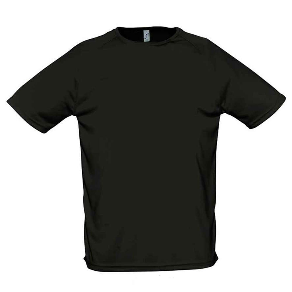 Mens Sporty Raglan TShirt (Black)