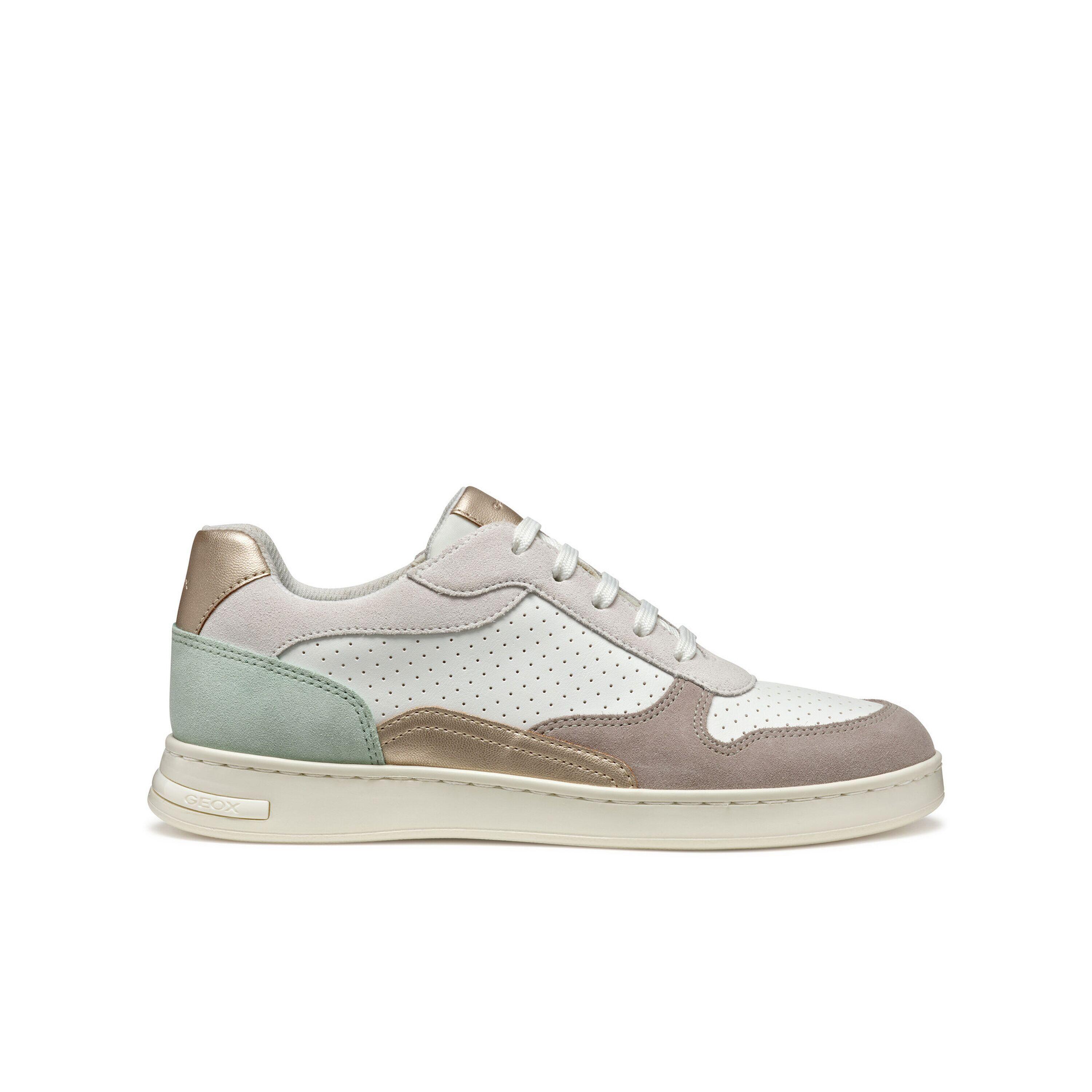 Geox - Baskets Femme Geox Jaysen C - Baskets - Blanc|vert - 39 - Decathlon