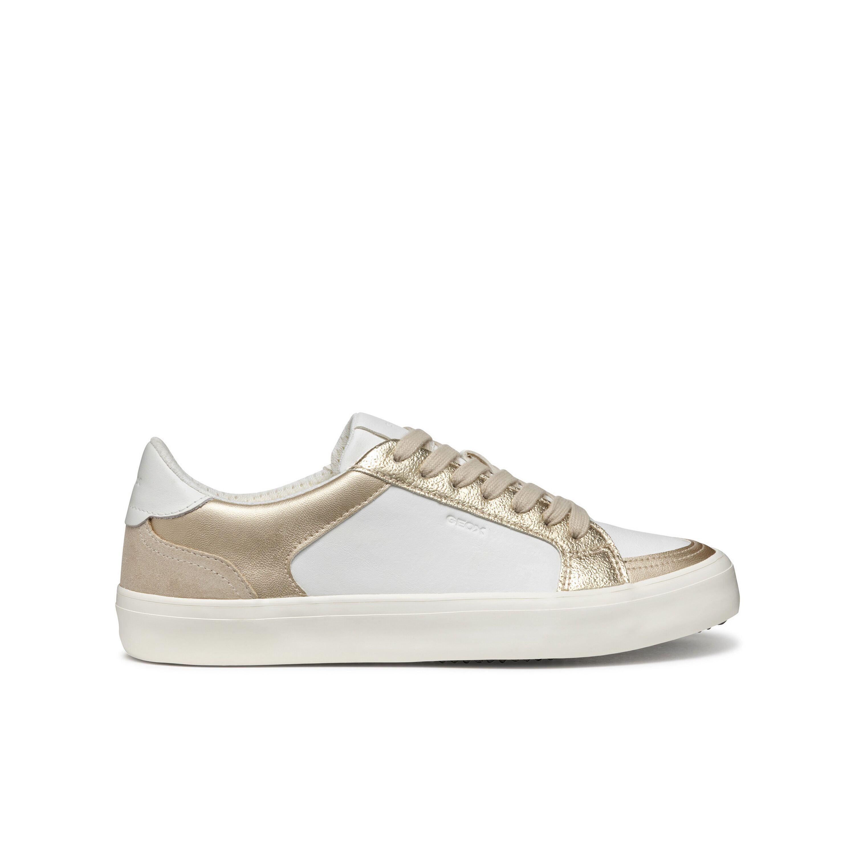 Geox - Baskets Femme Geox Emmeleny E - Baskets - Blanc|jaune - 37 - Decathlon