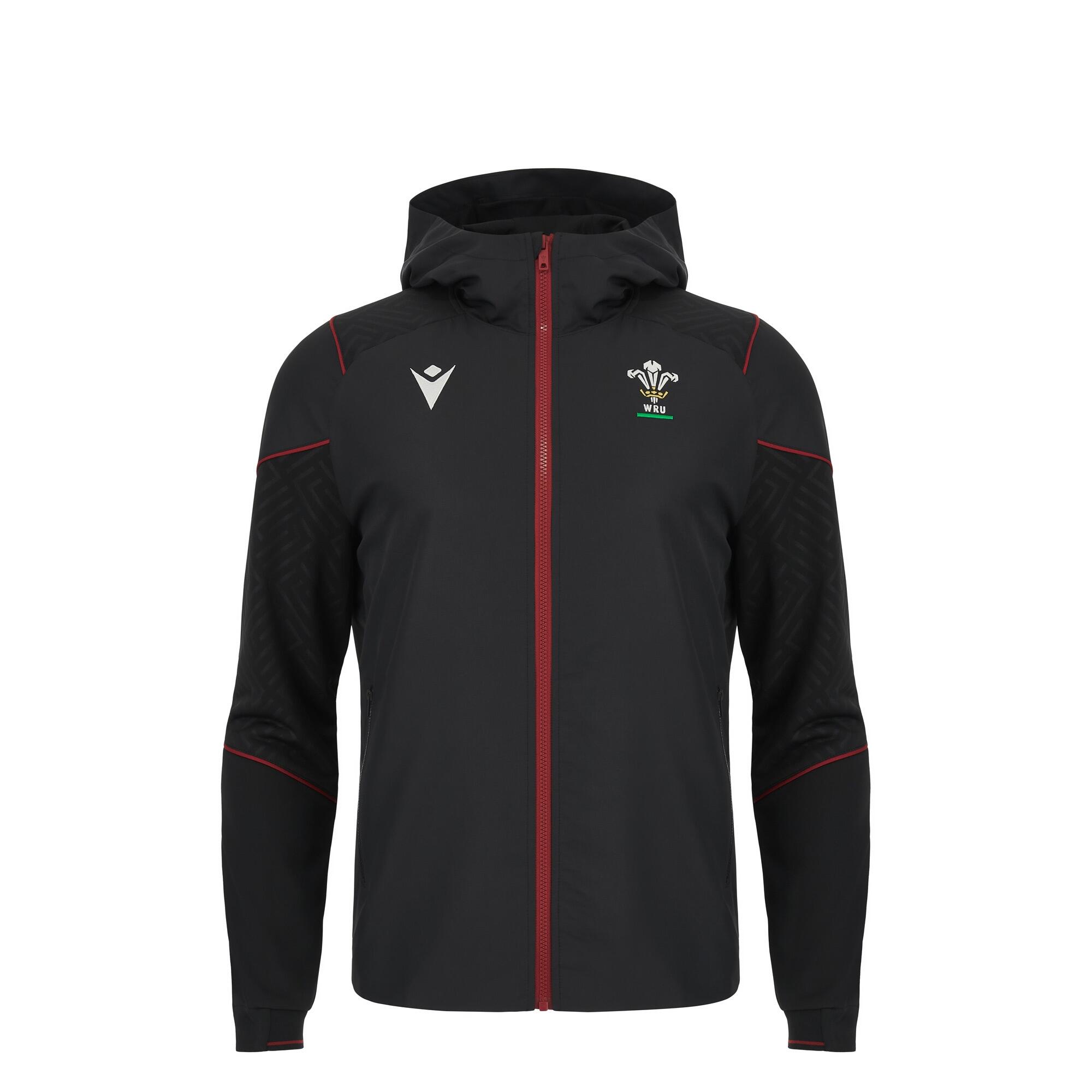 MACRON Wales WRU Kids Travel Full Zip Hoodie