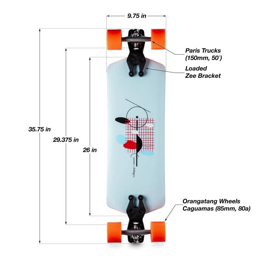 Longboard completo - Tangent Caguama 85mm - Completo 2/5