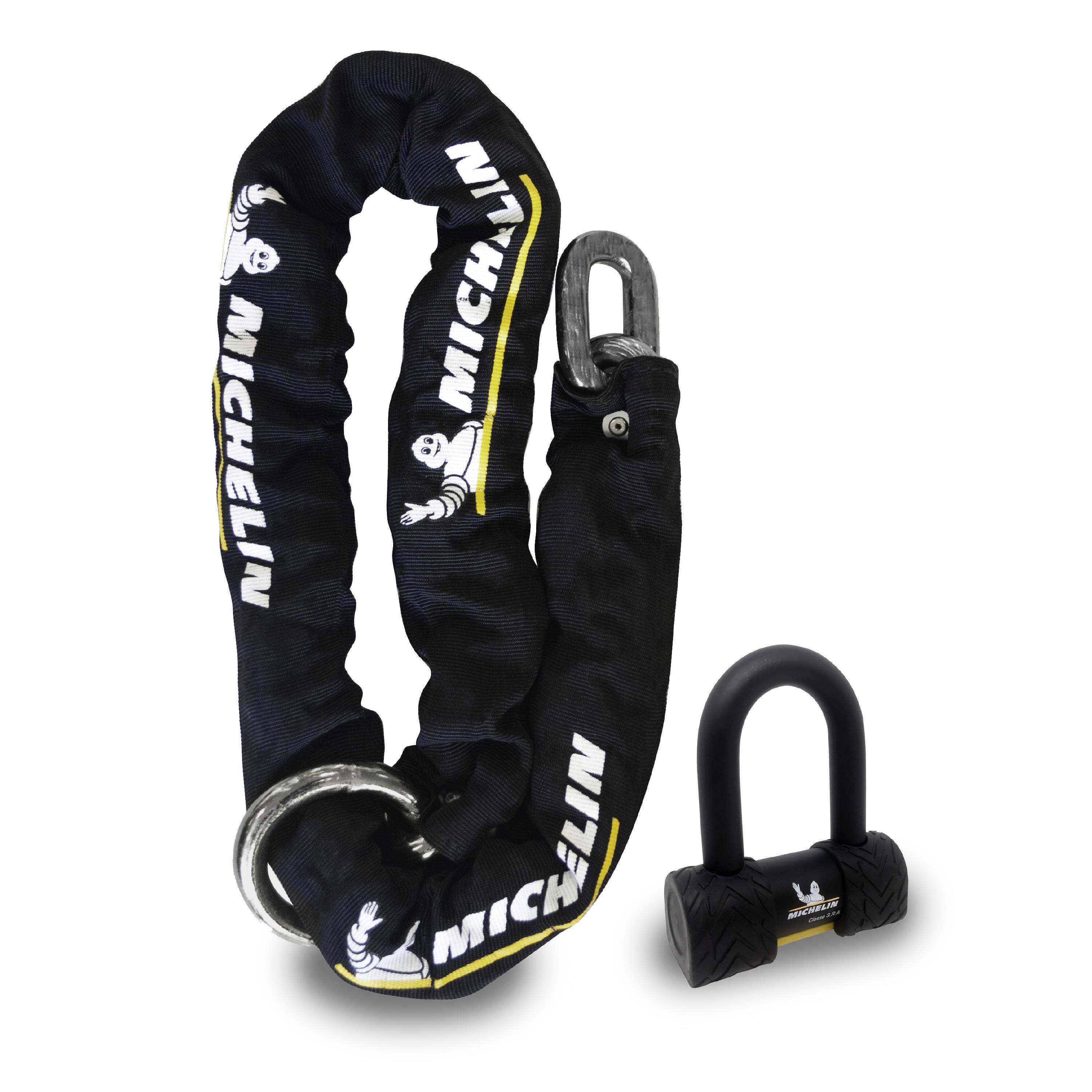 Michelin - Mini U Sra Michelin Avec Chaîne Lasso 120cm - Antivol - Noir - No Size - Decathlon