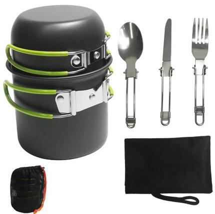 Ensemble de cuisine antiadhésif pliable Inuitz - facile à transporter, aluminium