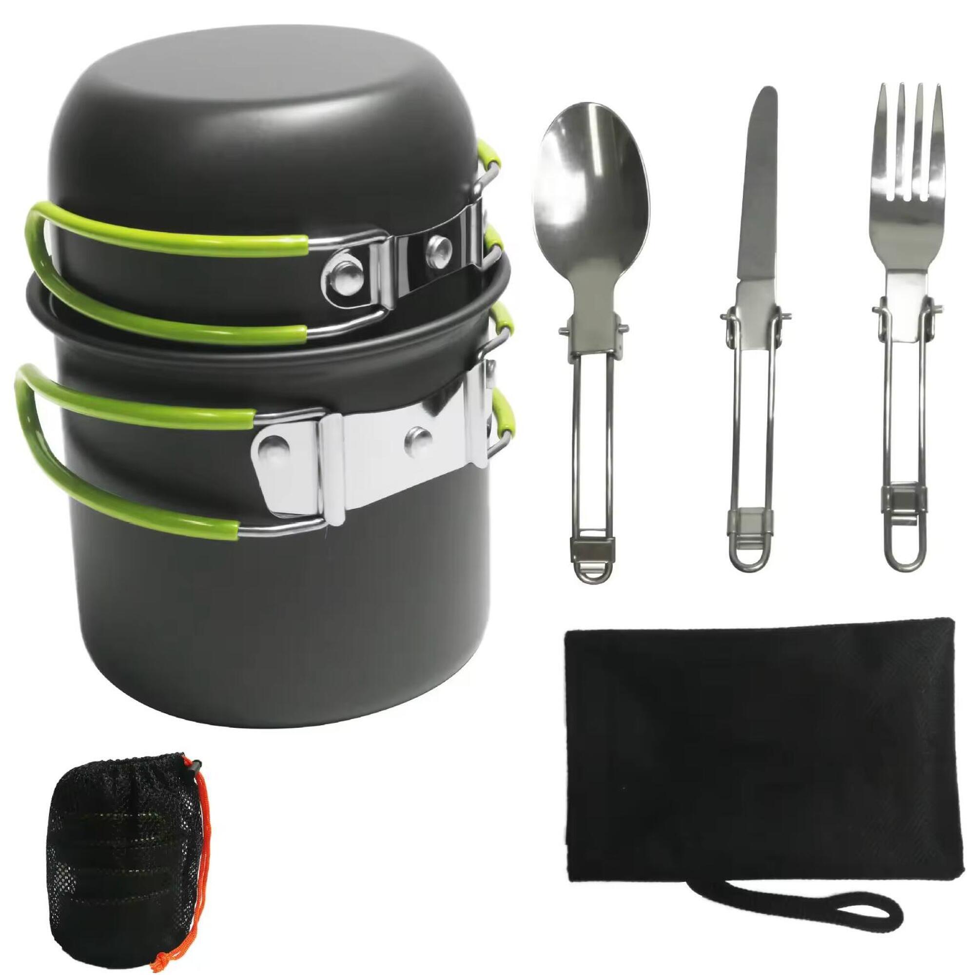 Inuitz - Ensemble De Cuisine Antiadhésif Pliable Inuitz - Facile À Transporter, Aluminium - Bol - Vert - 1 L - Decathlon