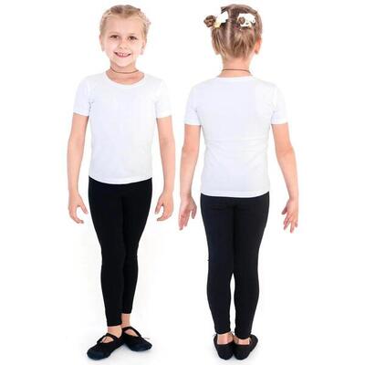 Leggins voor ritmische gymnastiek van katoen indigo zwart