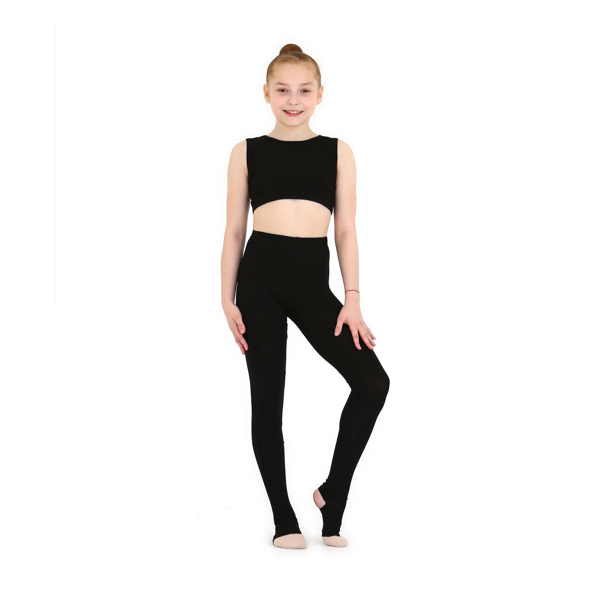 INDIGO SPORTS Leggins para Gimnasia Rítmica con Medio Pie INDIGO Talle 40 Negro