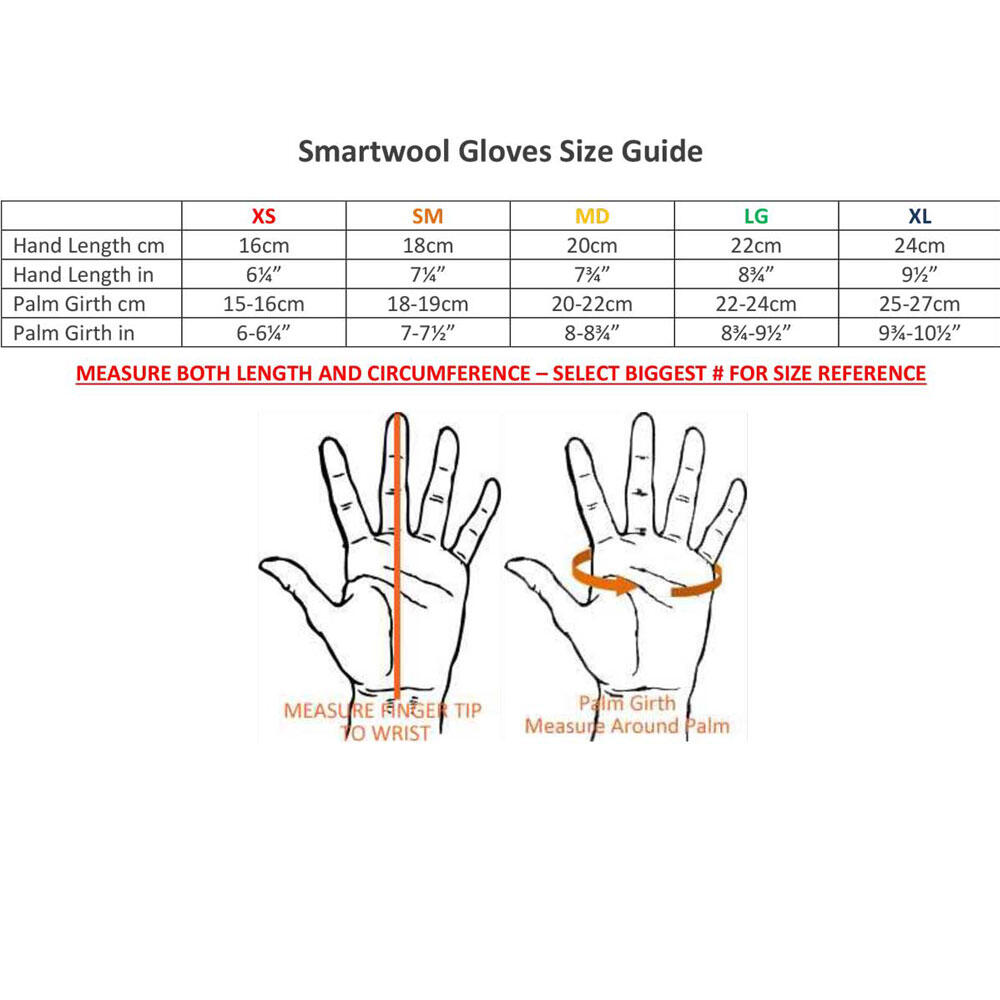 Smartwool Adult 260GSM Thermal Merino Wool Liner Gloves 2/2