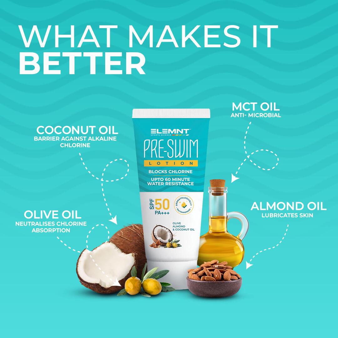 Pre-Swim Lotion SPF50 for Adults & Kids 150 ML (Pack of 2)