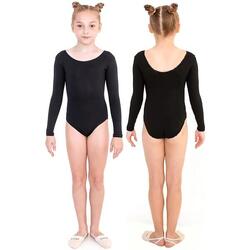 Justaucorps de Manches Longues pour Gymnastique Rythmique et Danse INDIGO Noir