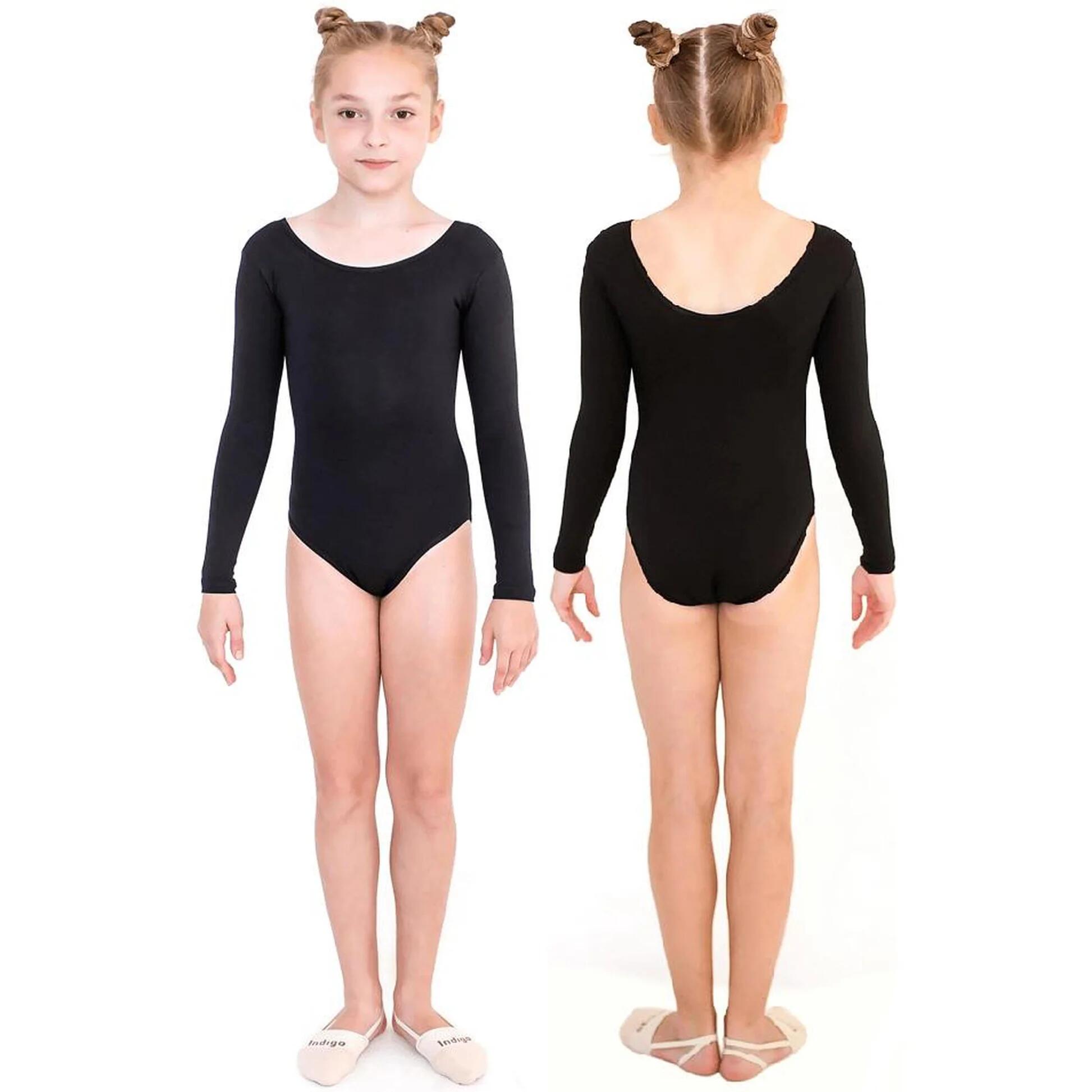 Indigo Sports - Justaucorps De Manches Longues Pour Gymnastique Rythmique Et Danse Indigo Noir - Débardeur - Noir - 42 M/l - Decathlon