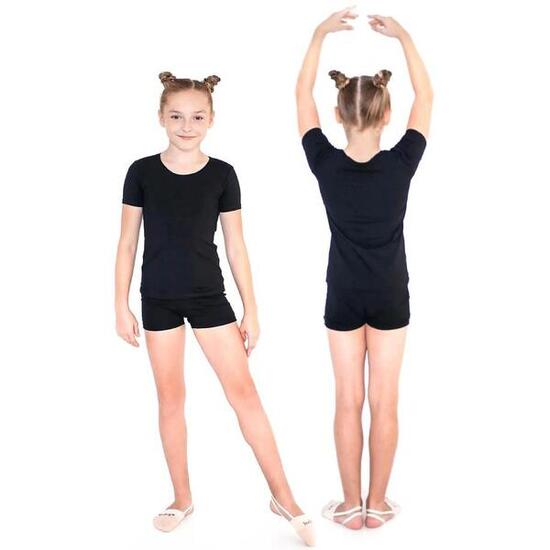 Shorts de Gymnastique pour Filles INDIGO Noir