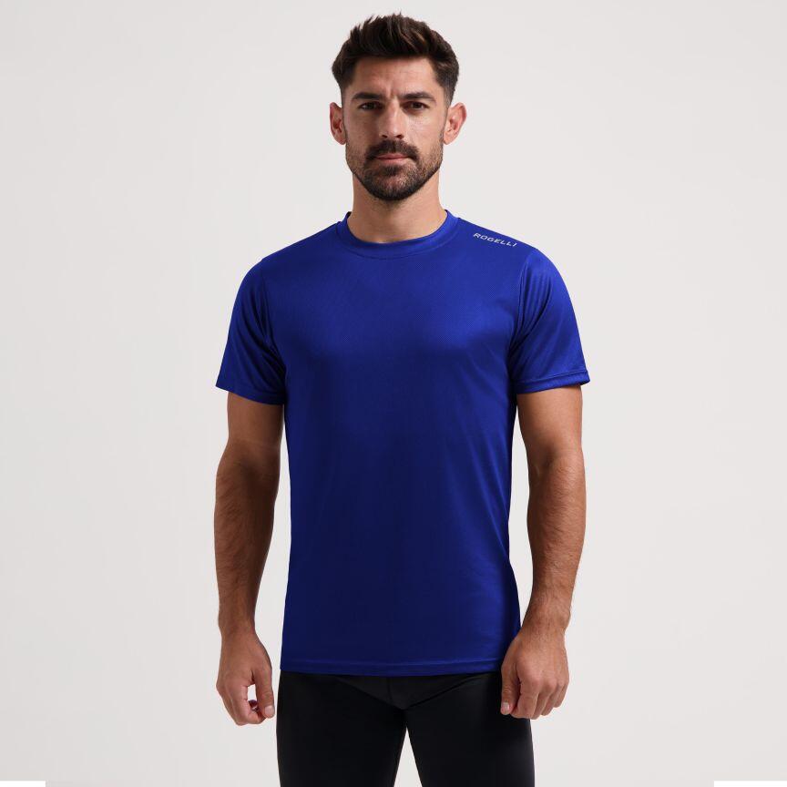 ROGELLI Hardloopshirt Korte Mouwen Heren T-Shirt Hardlopen Blauw