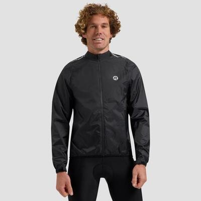 Fahrrad Regenjacke Herren Rennrad Jacke Core Schwarz