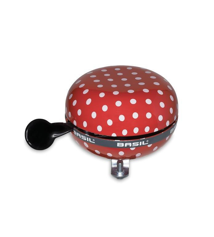Dzwonek Rowerowy Polkadot 80 Mm - Czerwony/Biały