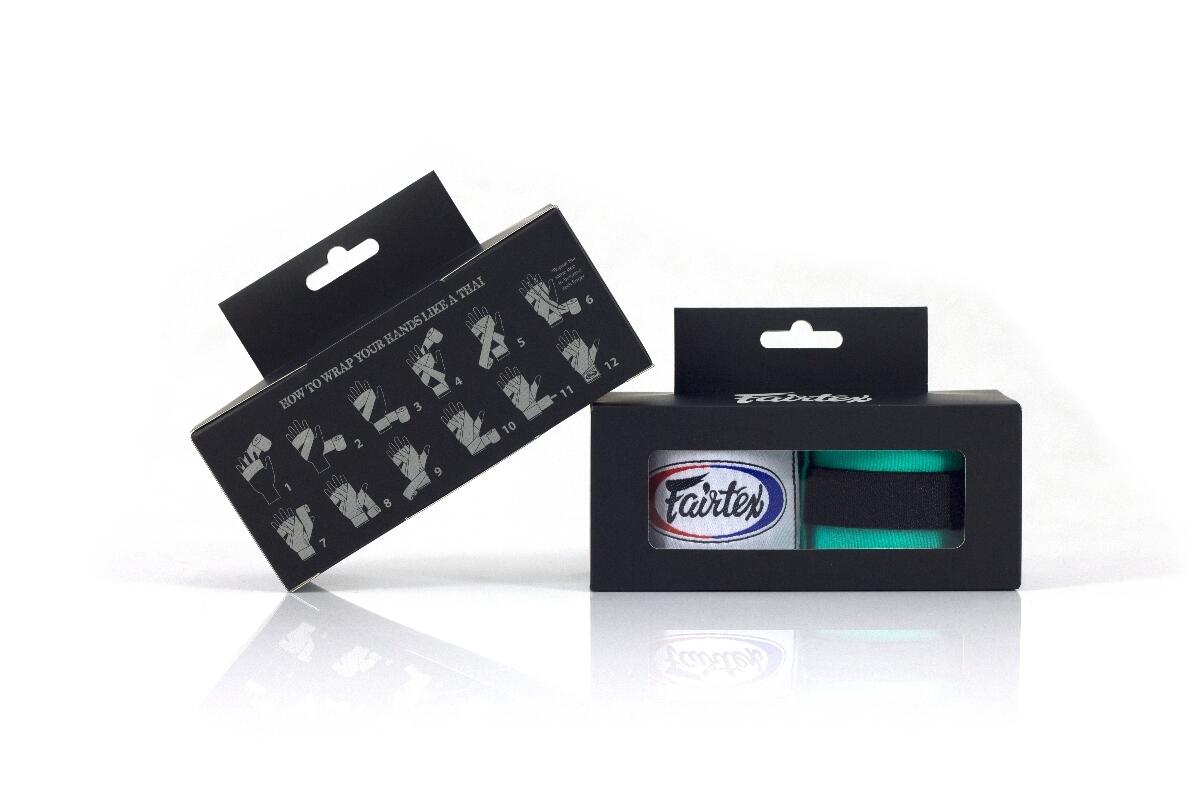 Bandaże bokserskie do sportów walki Fairtex HW2 Zielone 2/4