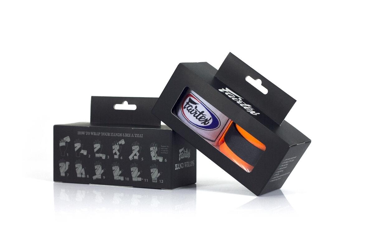 Bande de boxe Fairtex 4.5m Orange 3/4