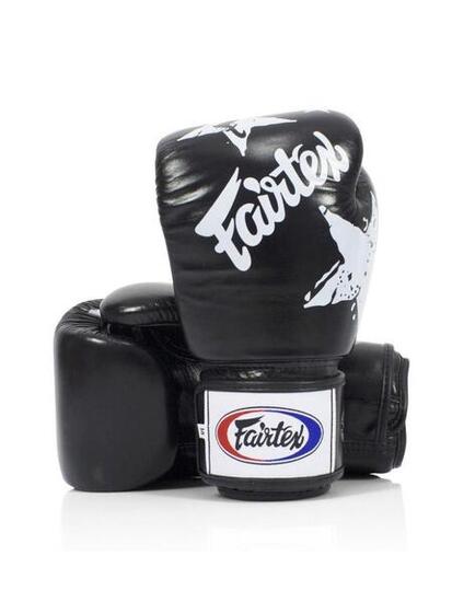 Fairtex Rękawice Bokserskie ze skóry naturalnej BGV1 Nation Czarne
