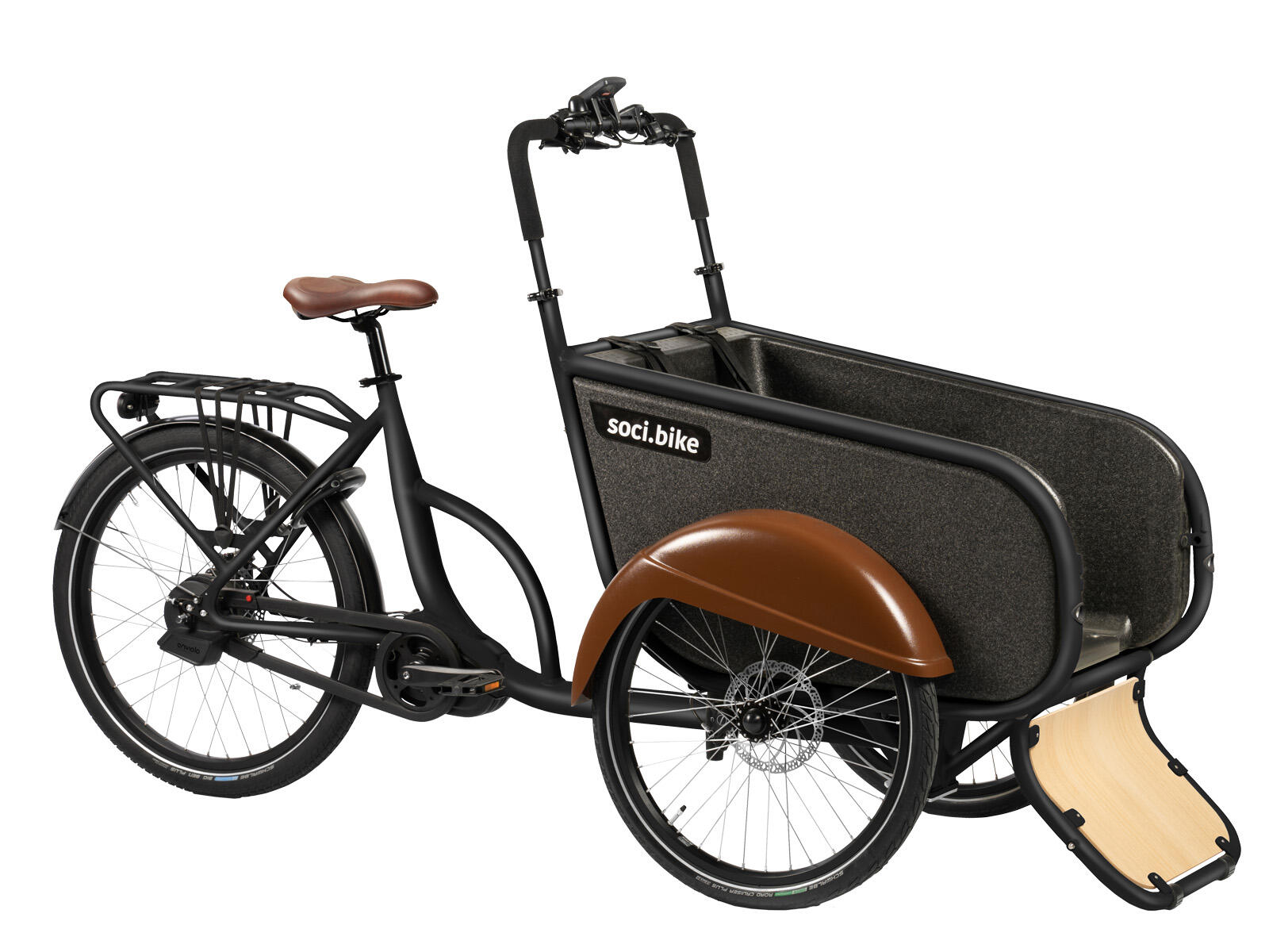 SociBike Compact elektrische bakfiets midmotor zwart 2/7
