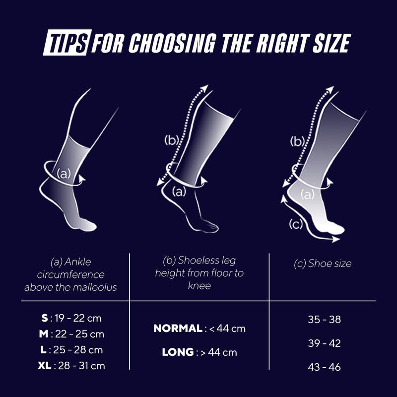 Chaussettes hautes de compression Up Activ - Long (>1m75)