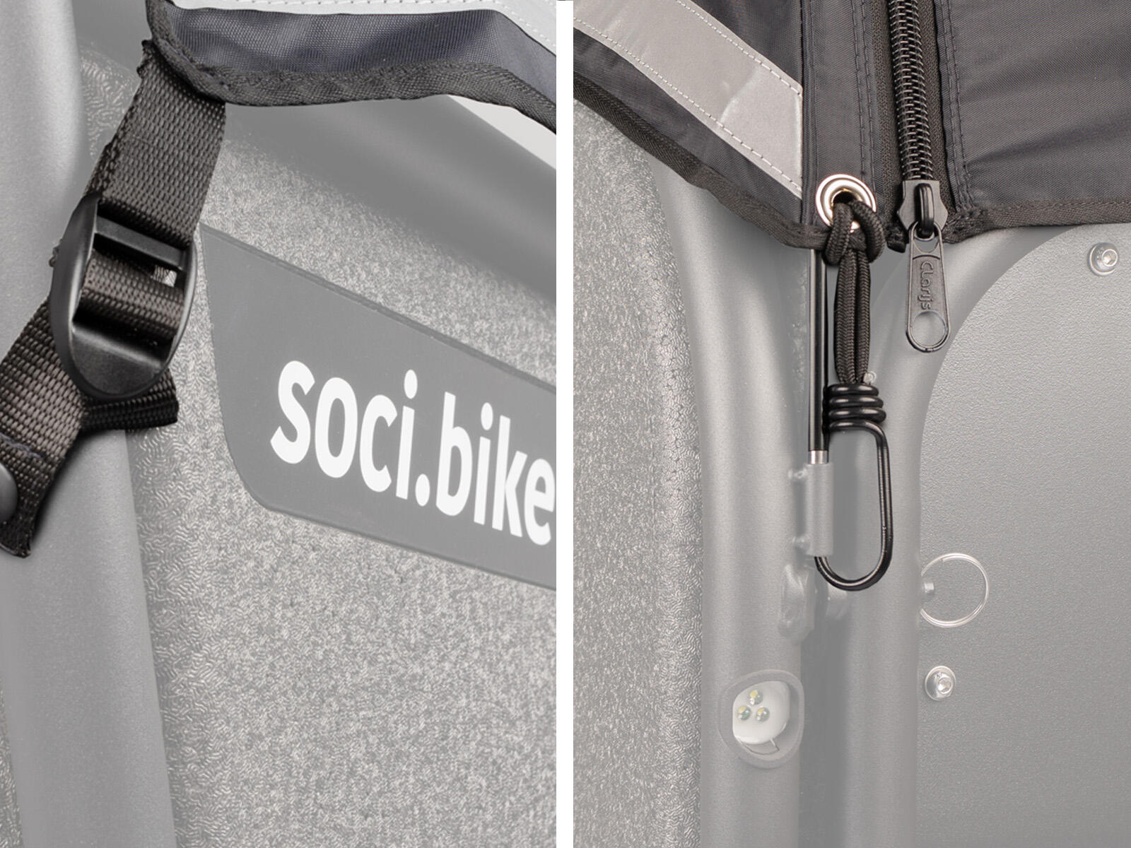 Regenhuif voor Socibike Compact bakfietsen 2/2