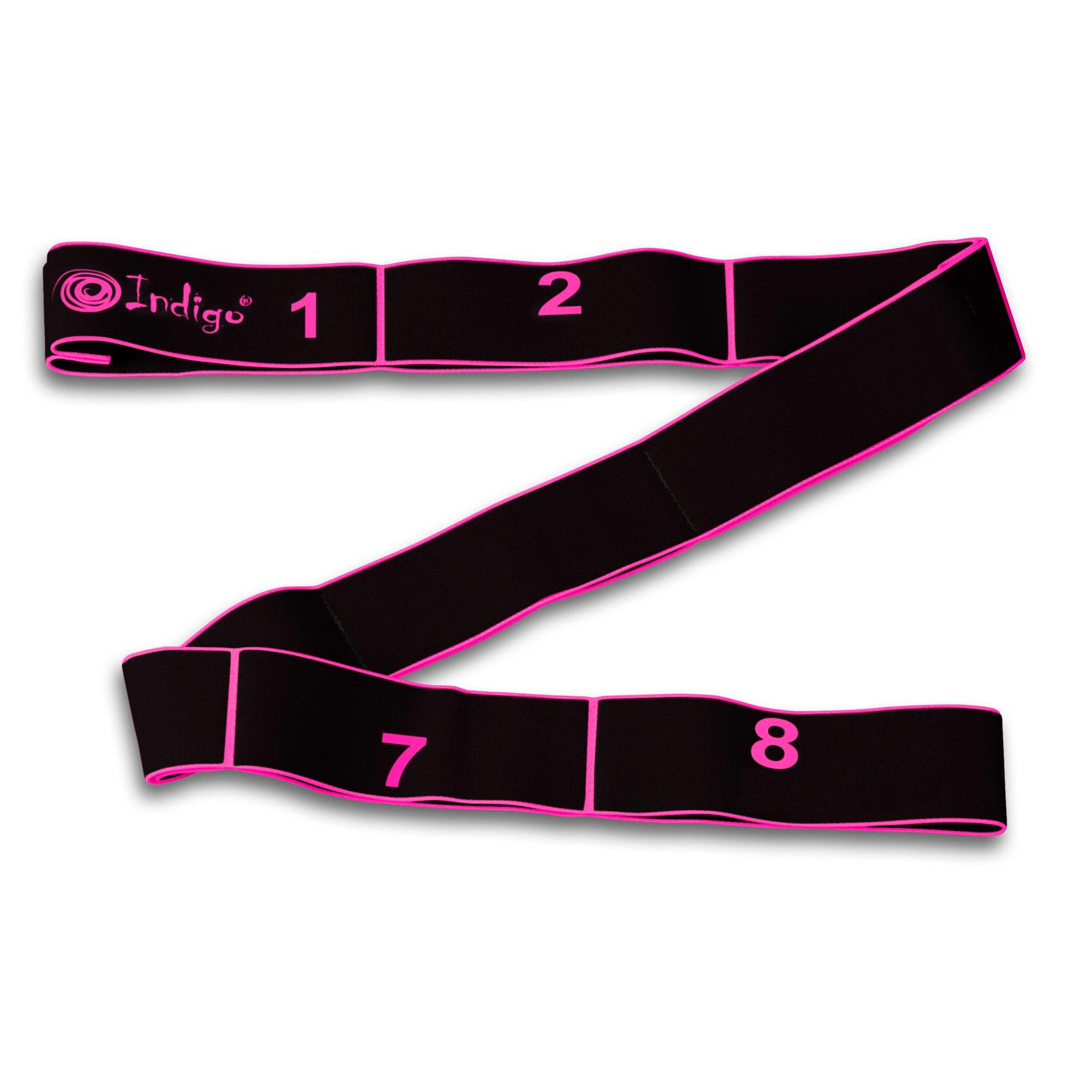 INDIGO SPORTS Banda Elástica 8 Alças INDIGO MEDIUM 90*4 cm Preto-Rosa