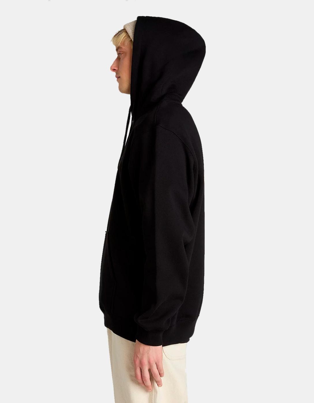 Felpe con cappuccio in pile per uomo Vans Left chest ii loose Nero. 3/7