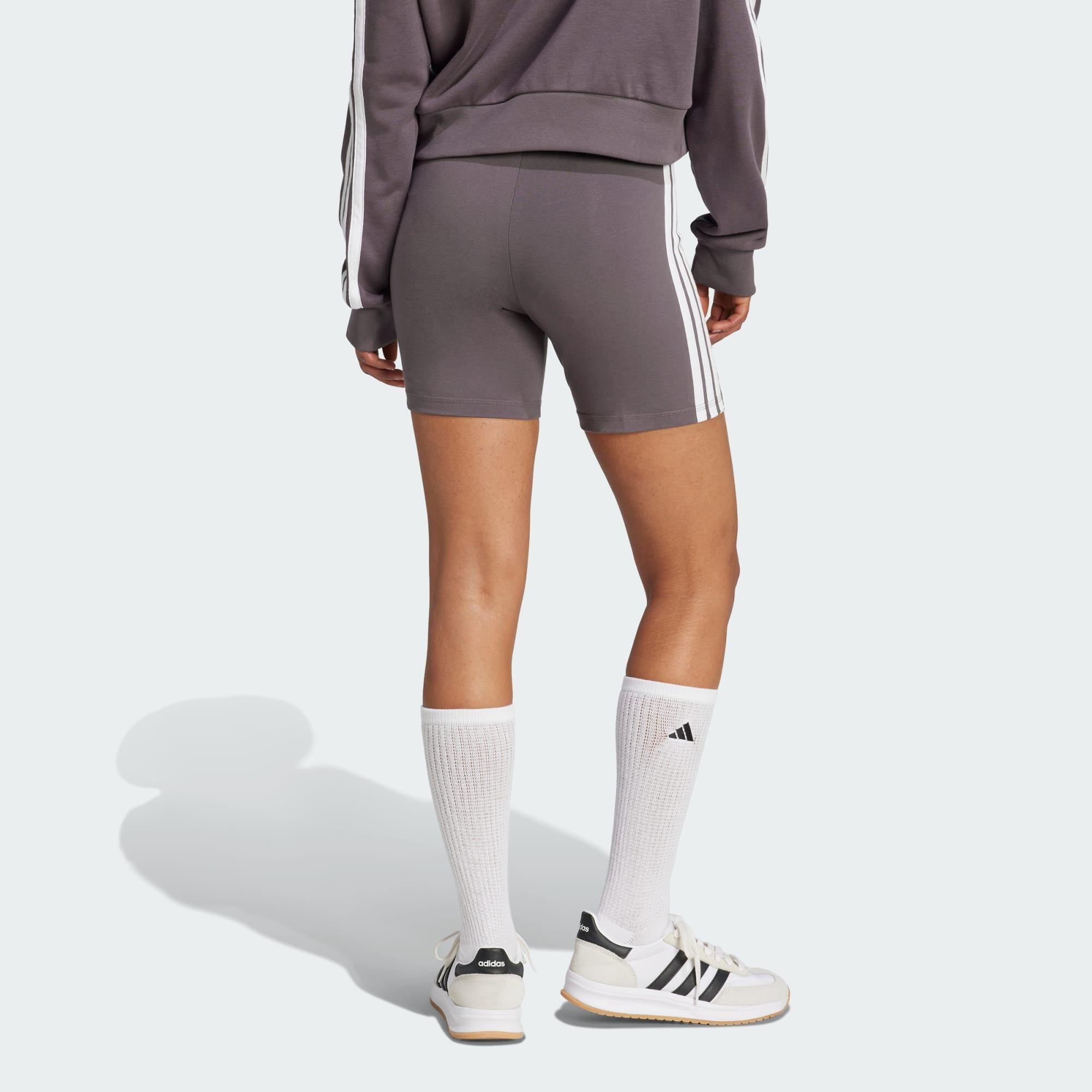 Essentials 3-Stripes High Waisted Biker Short 3/5