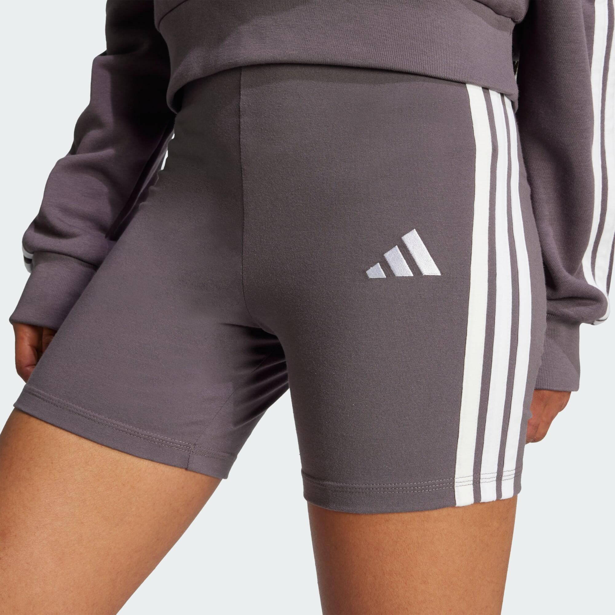 Essentials 3-Stripes High Waisted Biker Short 4/5