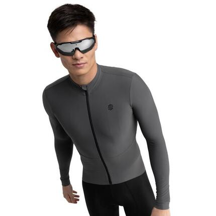 Herren Radsport thermo-langarmradtrikot für M7 Sampeyre Grau