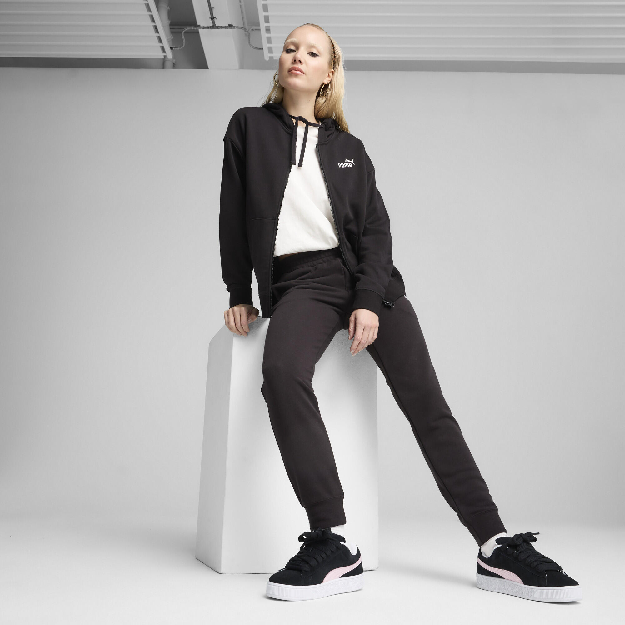 ESS Small No. 1 Logo Comfort Hoodie mit durchgehendem Reißverschluss Damen PUMA 4/7