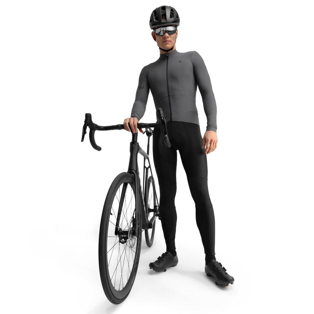 Herren Radsport thermo-langarmradtrikot für M7 Sampeyre Grau 3/8