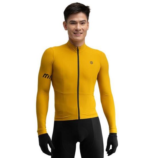 Herren Radsport thermo-langarmradtrikot für M7 Beixalis Gelb