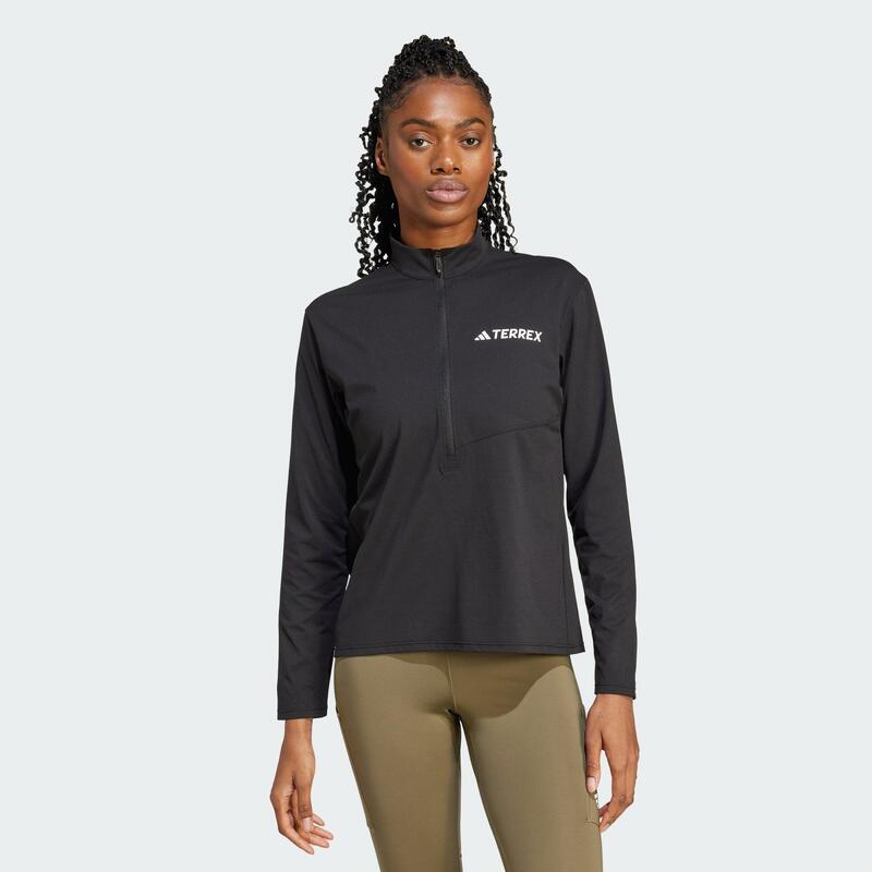 Tricou cu mânecă lungă Terrex Multi Climacool, cu fermoar 1/2