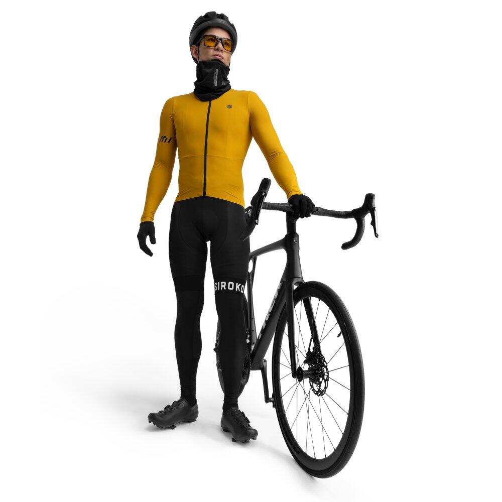 Maillot vélo thermique manches longues homme Cyclisme M7 Beixalis Jaune 3/8