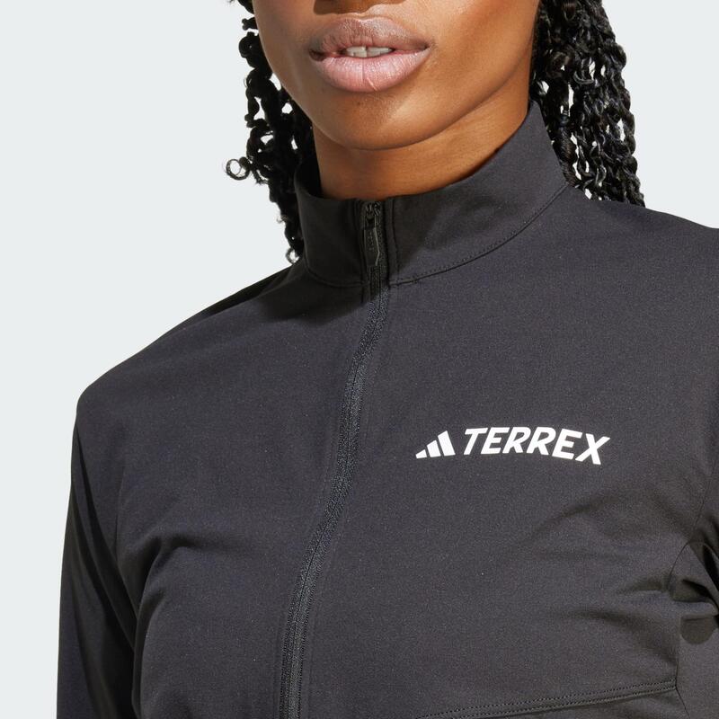 Tricou cu mânecă lungă Terrex Multi Climacool, cu fermoar 1/2