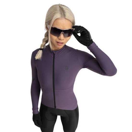 Damen Radsport thermo-langarmradtrikot für M7 Trueba Lila