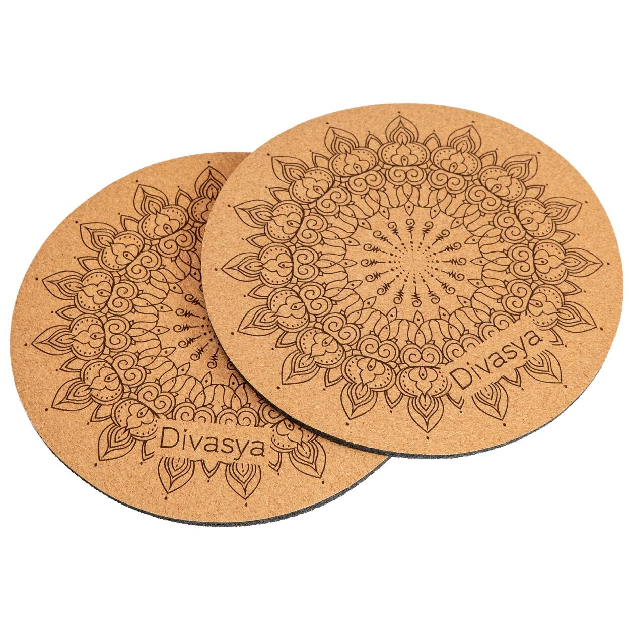 Set comfort: Tappetino yoga in sughero con 2 ginocchiere | Design MANDALA 3/6