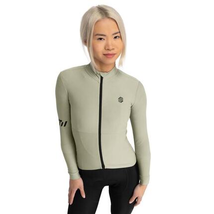 Damen Radsport thermo-langarmradtrikot für M7 Erbe Grün