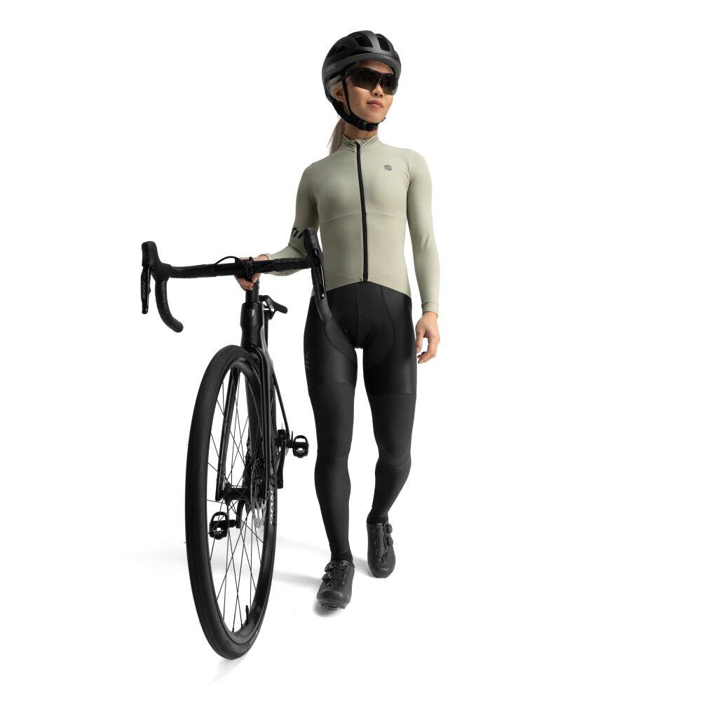 Camisola de ciclismo térmica manga comprida mulher M7 Erbe Verde 3/7