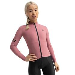 Maillot vélo thermique manches longues femme Cyclisme M7 Tuscany Rose