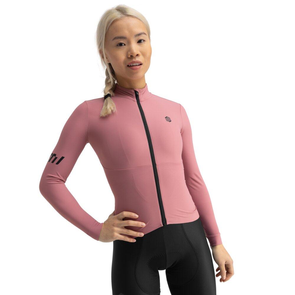 Siroko - Maillot Vélo Thermique Manches Longues Femme Cyclisme M7 Tuscany Rose - Maillot Manches Longues - Rose - 44 L - Decathlon