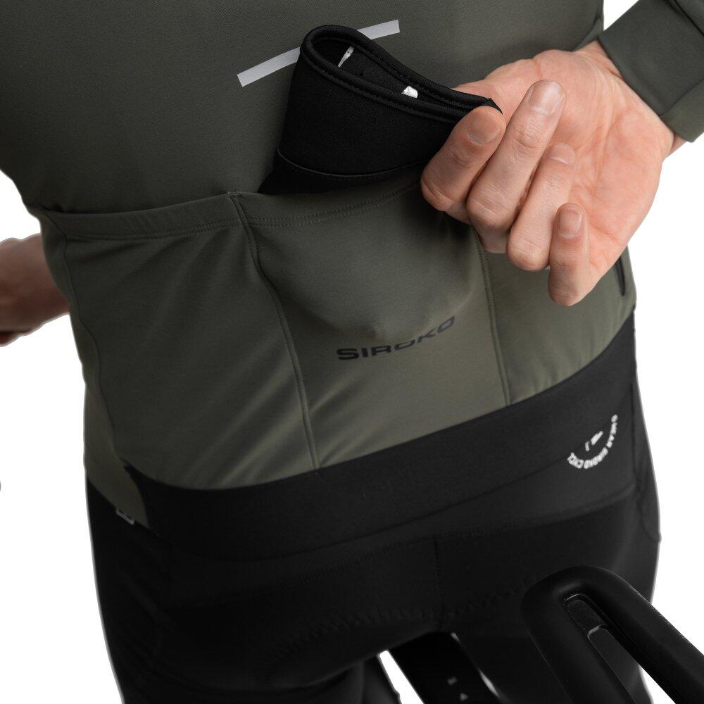 Herren Radsport thermo-langarmradtrikot für M7 Spinacia Grau 4/8
