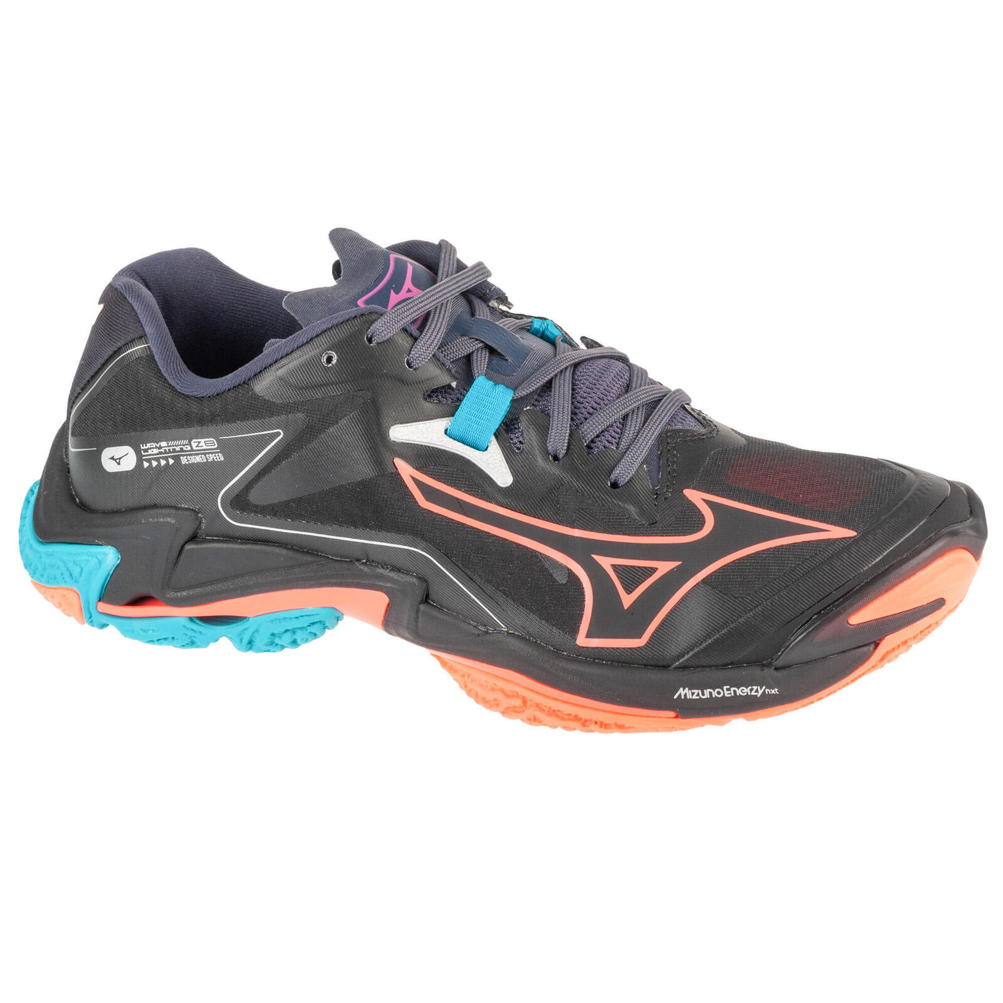 Mizuno - Chaussures De Volleyball Unisexes  Wave Lightning Z8 - Chaussures De Sport - Bleu|noir|rouge - 46,5 - Decathlon