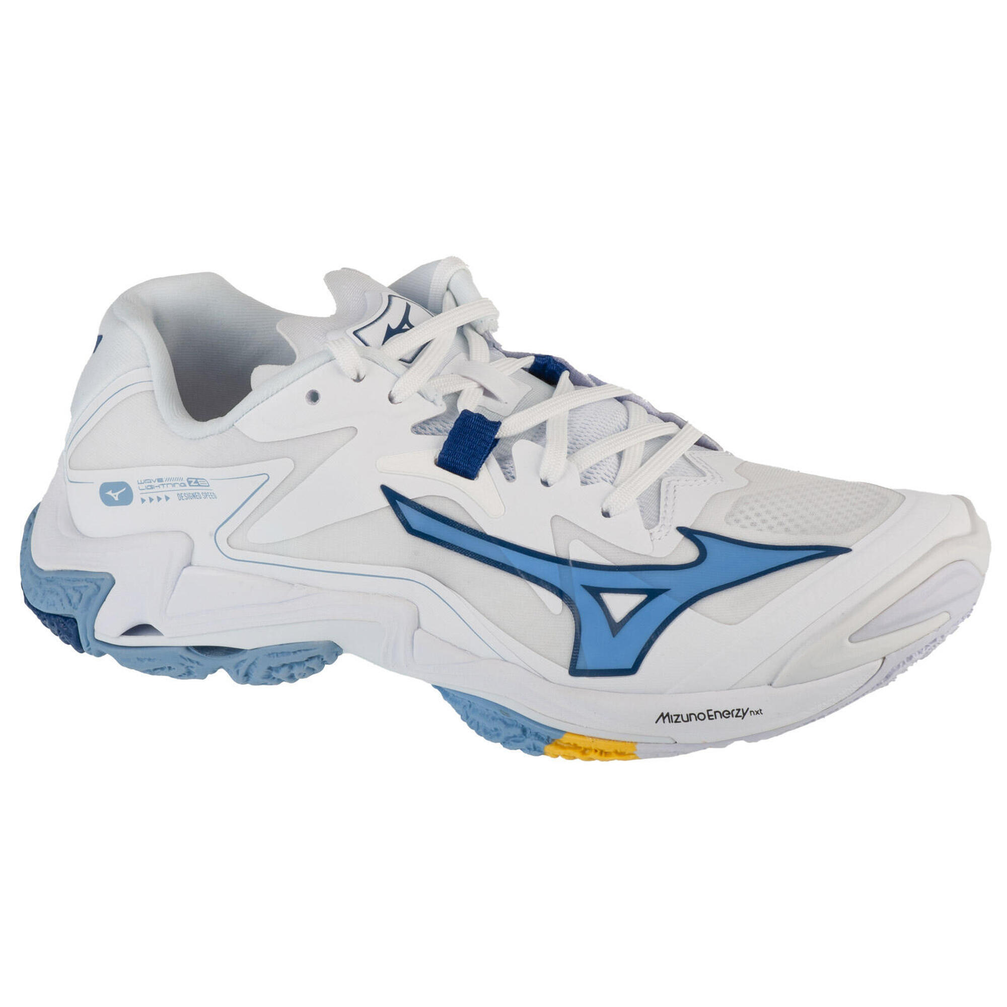Mizuno - Chaussures De Volleyball Unisexes  Wave Lightning Z8 - Chaussures De Sport - Blanc|bleu - 44,5 - Decathlon