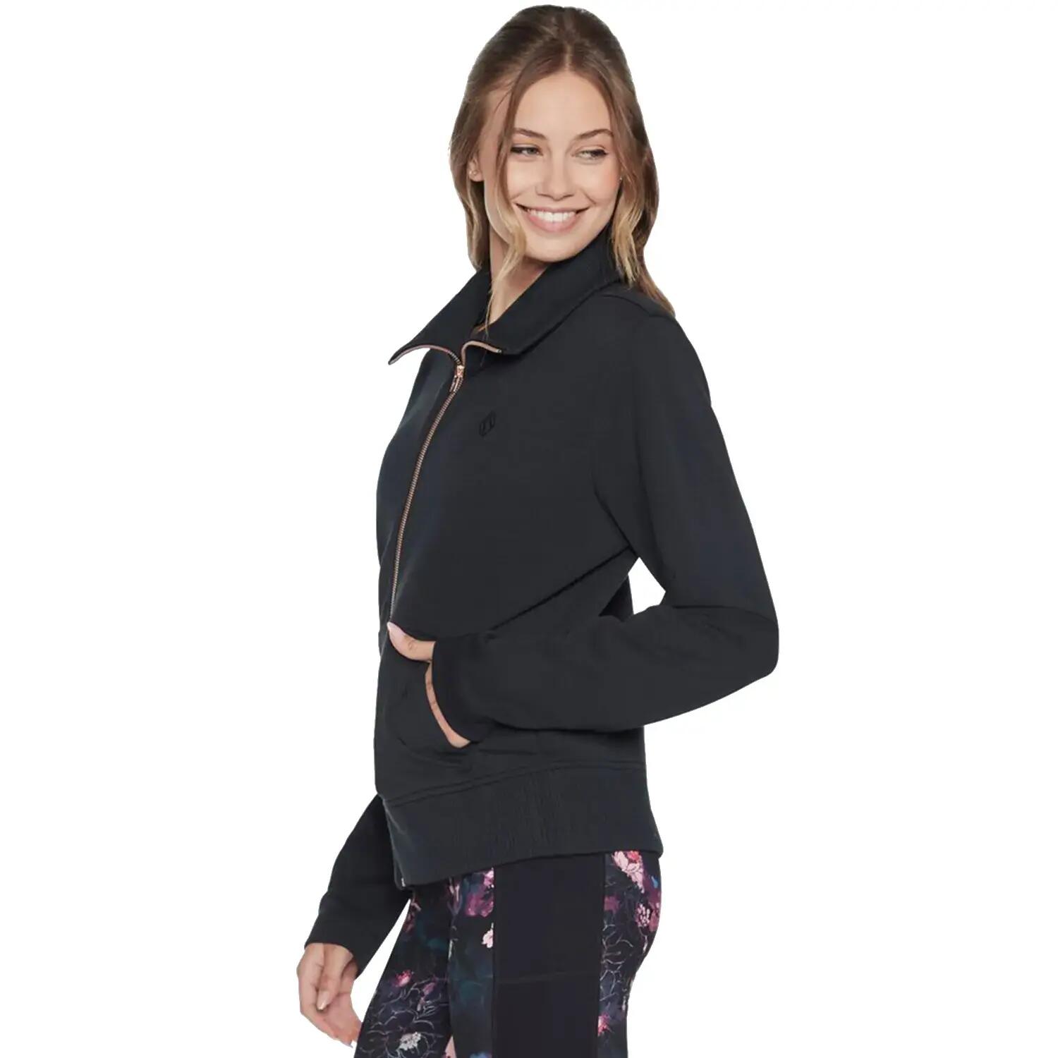 Bluza dresowa sportowa damska  Hoodless Hoodie Skechcloud Jacket 2/3