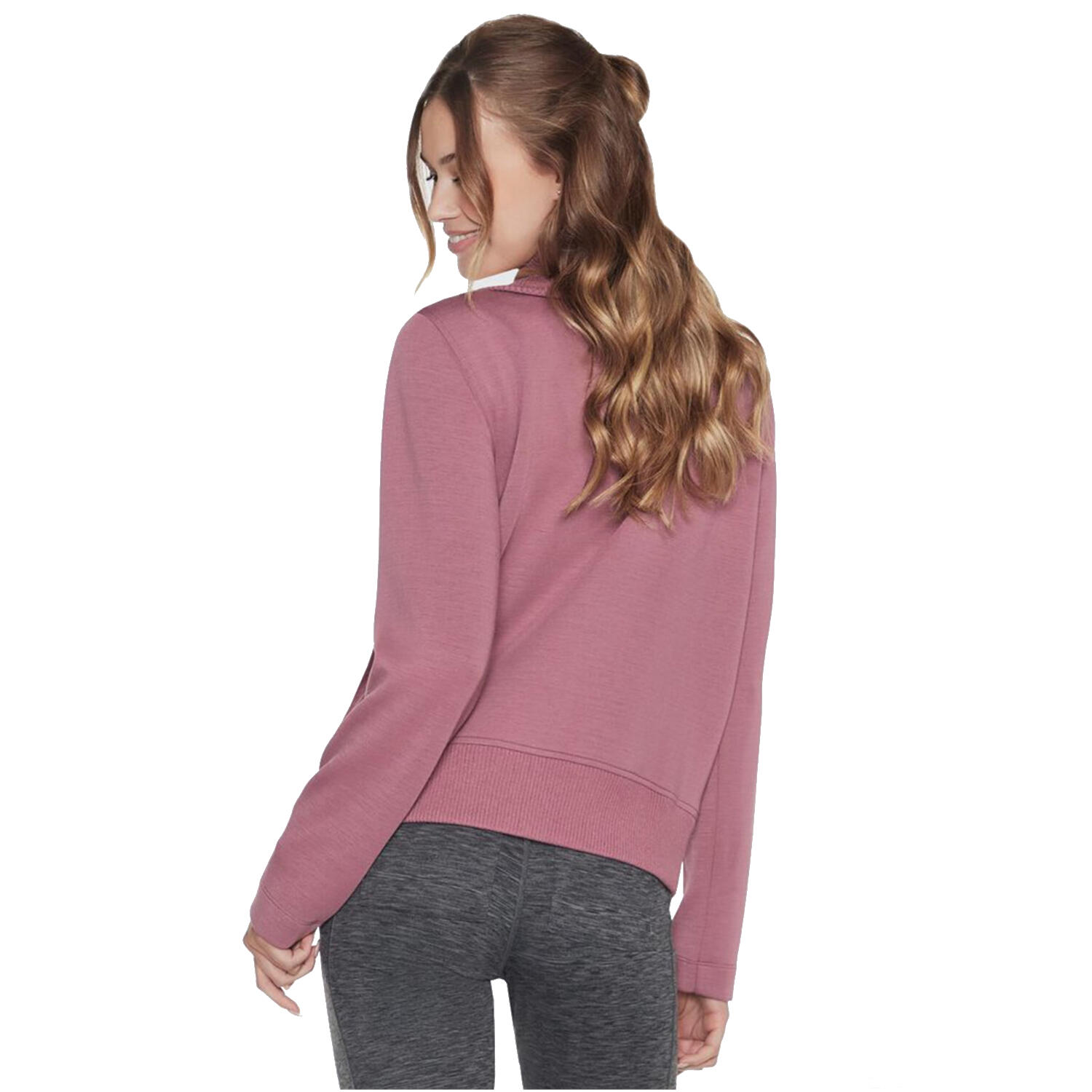 Bluza dresowa sportowa damska  Hoodless Hoodie Skechcloud Jacket 2/3