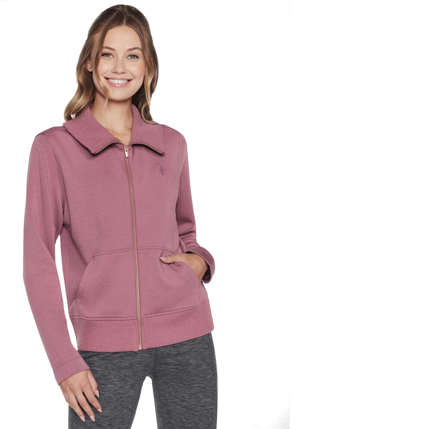 Bluza dresowa sportowa damska  Hoodless Hoodie Skechcloud Jacket 3/3