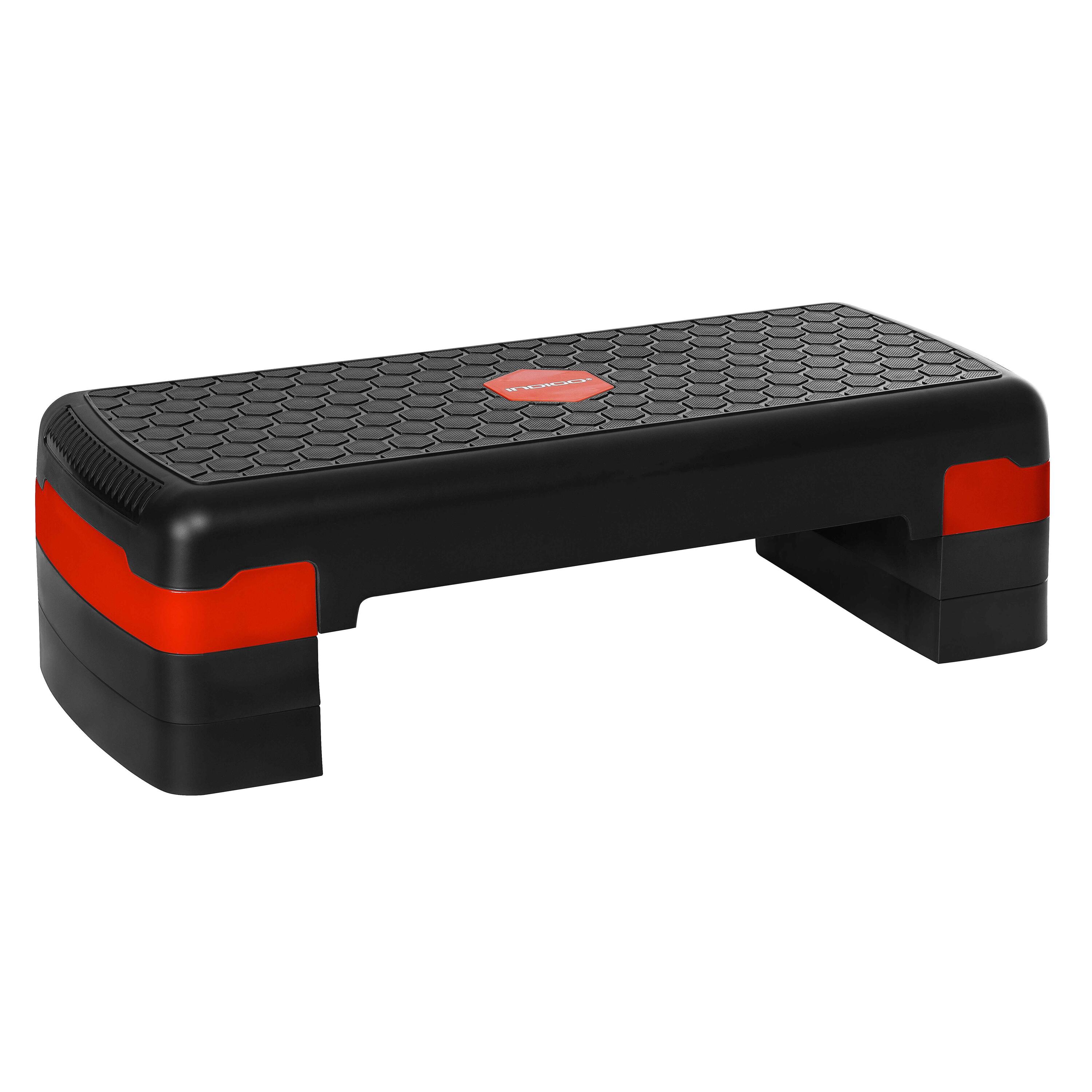 INDIGO SPORTS Plataforma STEP 3 Níveis Preto-Vermelho