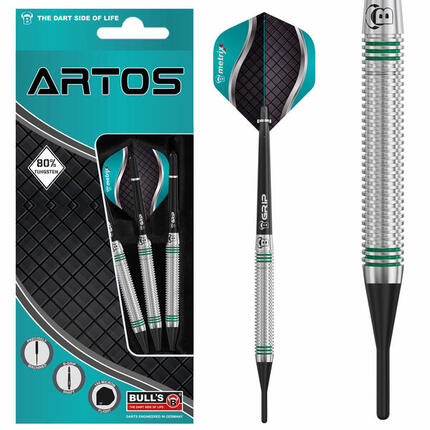 Darts Softdarts unisex - Artos AR1 Dartpfeile 80% Tungsten Darts-Set Anfänger