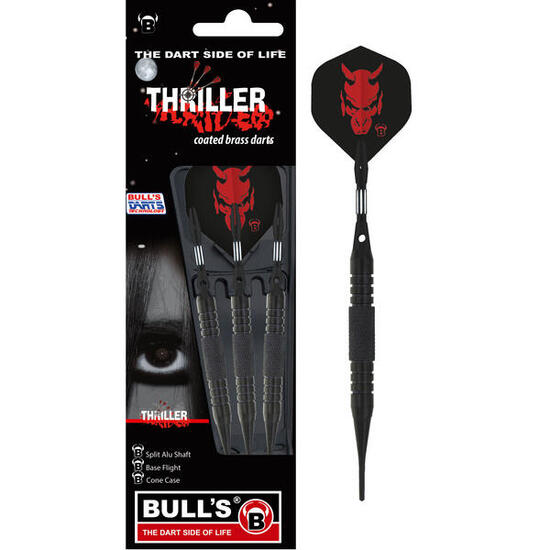 Darts Softdarts unisex - Thriller Brass Dartpfeile Darts-Set Anfänger rot